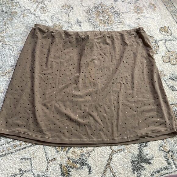 SKIMS NWT Mesh Rhinestone Swim Cover Mini Skirt - Picture 7 of 7